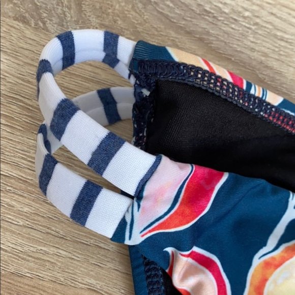 Splendid Womens Tropical Traveler High Neck Bra & Tab Side Pants Size Small - Picture 5 of 6